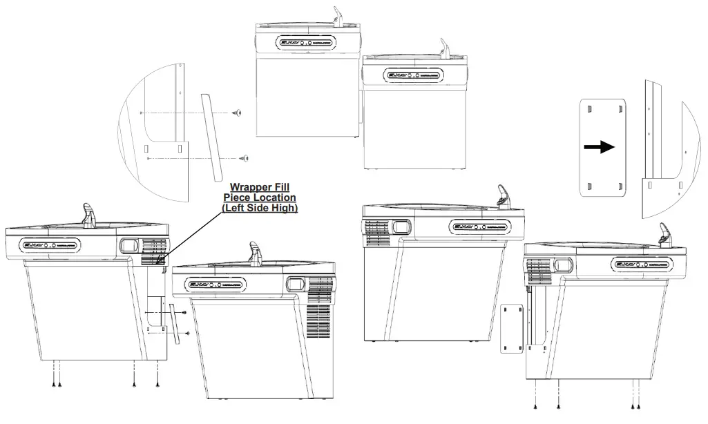 ELKAY LZOOTL8WSS2KN Bottle Filling Station - shroud assembly1