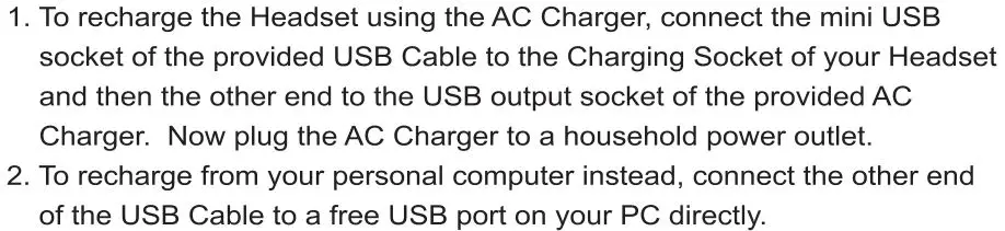 SPECTRAINTL HELLO KITTY KT4700 BLUETOOTH HEADSET - CHARGING THE BLUETOOTH HEADSET Points