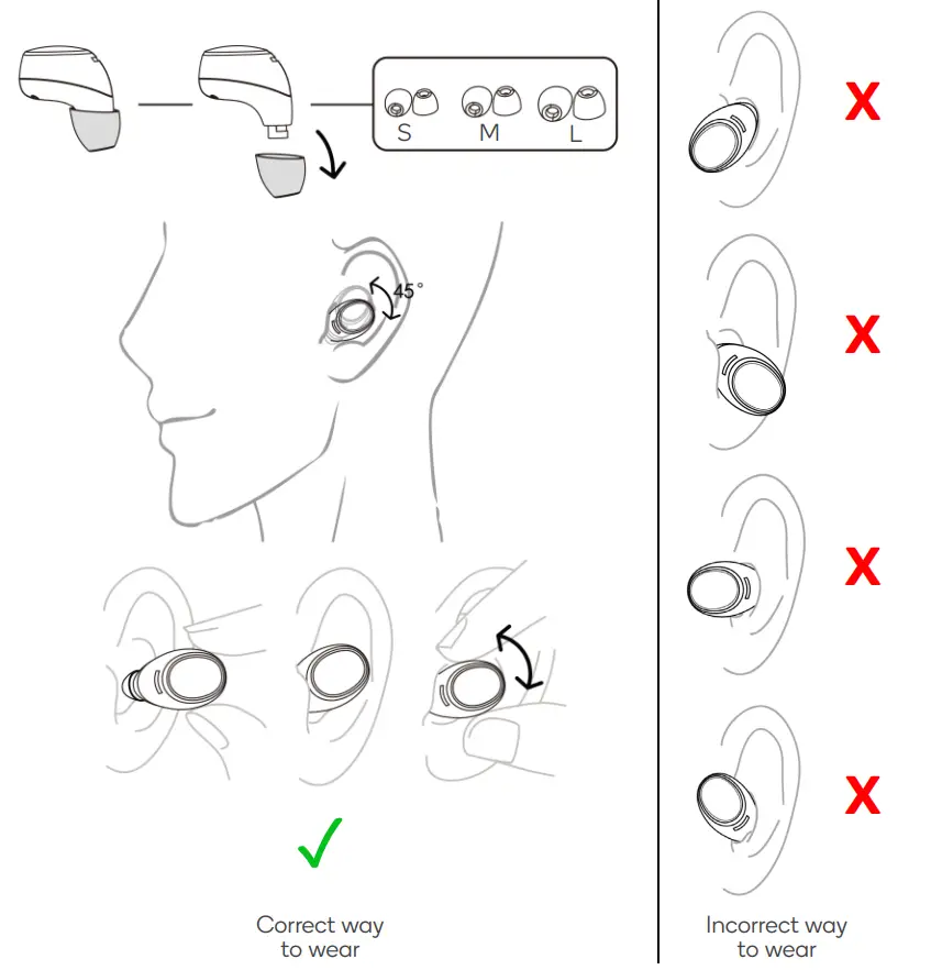 Kogan T3 Pro True Wireless Earbuds - FITMENT
