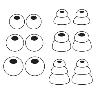 MEE audio X1 In-Ear Sports Headphones - EARTIPS (6 PAIRS)