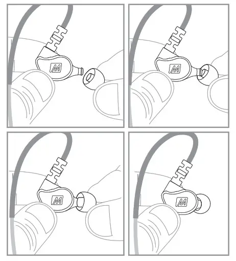 MEE audio X1 In-Ear Sports Headphones - STEP 1 - SELECTING EARTIPS