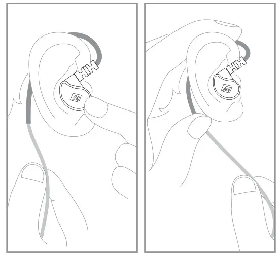 MEE audio X1 In-Ear Sports Headphones - STEP 2 - WEARING THE EARPHONES 1