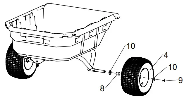 OHIO STEEL 4048PS-ATV 12.5 cu ft Poly - Slide Washers