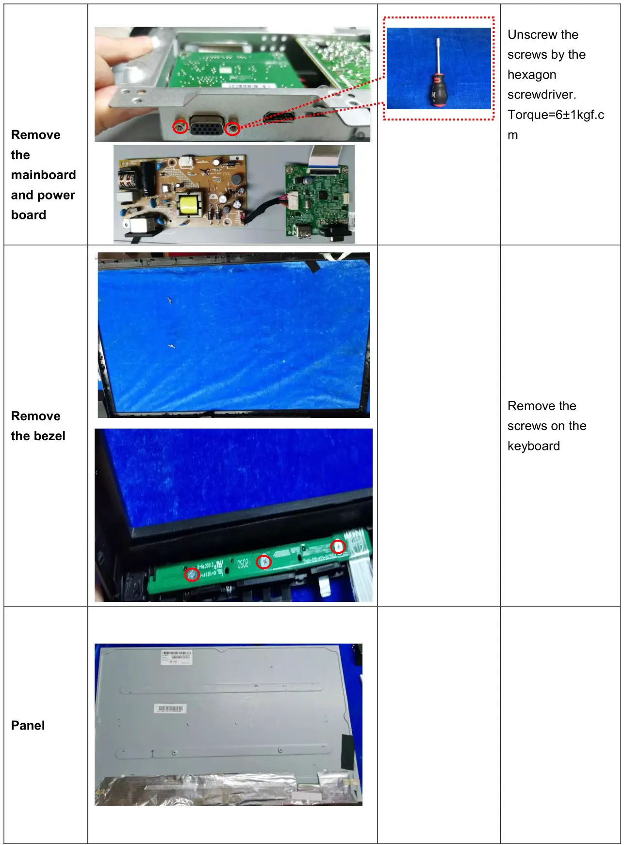 Dell SE2722H Monitor Teardown Instructions - Disassembly Procedures 3