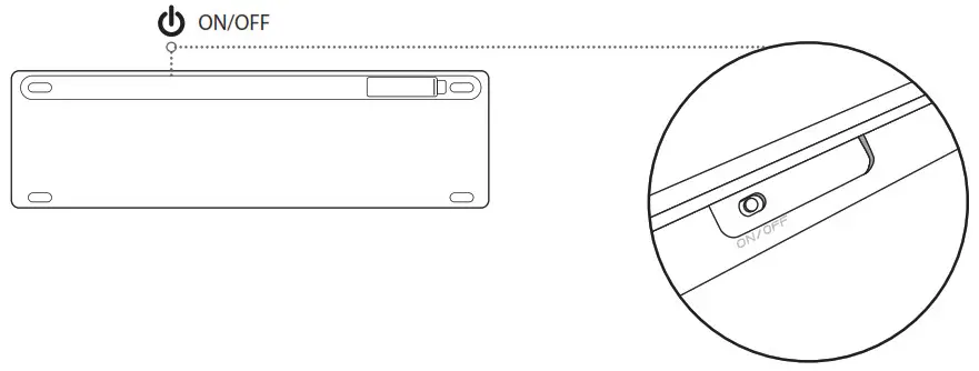 v7world KW550 Bluetooth Keyboard- powar on