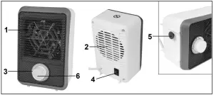 EUROM 350807 Fanheater 600 Compact Electric Fan Heater - Description