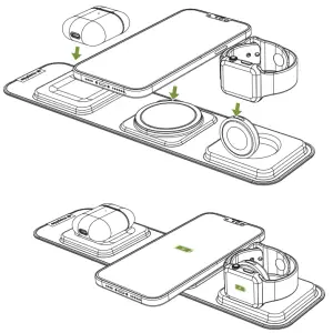 mophie 403108005 3 in1 Travel Charger with MagSafe - fig 1