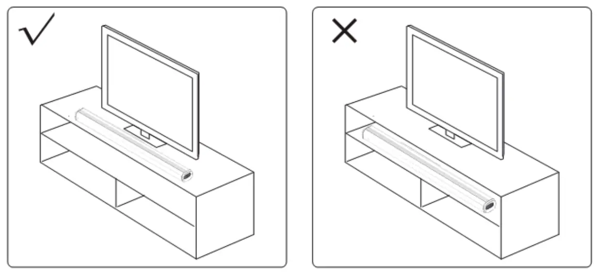 LARKSOUNd L220 2 1Ch 3D Soundbar System - Posi�oning the Sound Bar