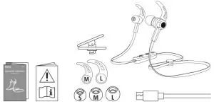 hama 00184121 Bluetooth Earphones Feedom Run -Package contents