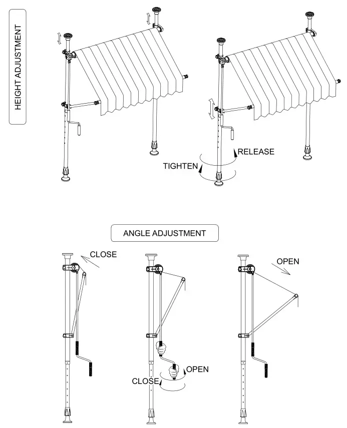 KONIFERA BW73000SKD - Height & Angle Adjustment