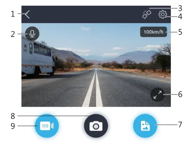 Z-EDGE Z3Pro GPS Dual Dash Camera - app