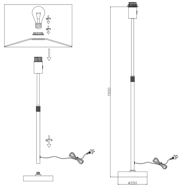 QAZQA Parte TL Gold 91792