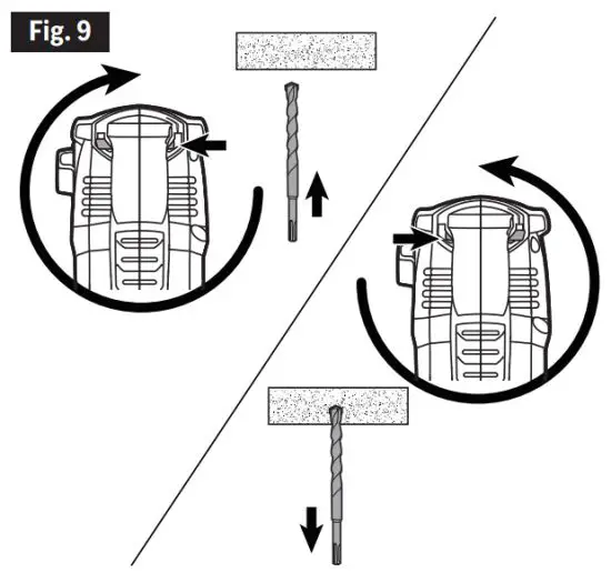 FLEX FX1551A 24V 1 Inch Rotary Hammer - ADJUSTMENTS