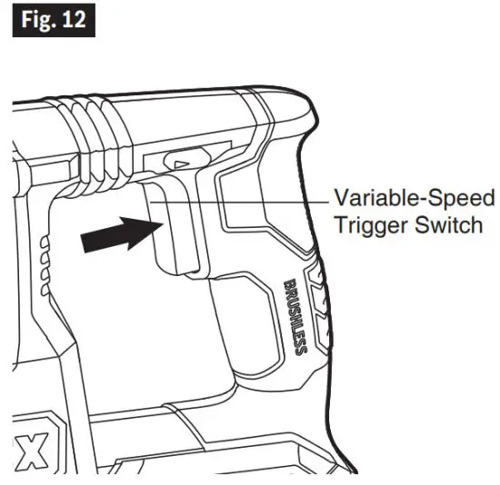 FLEX FX1551A 24V 1 Inch Rotary Hammer - Trigger Switch