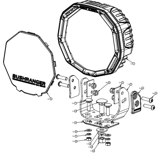 BUSHRANGER NHX180VLI Night Hawk LED Driving Light - Supplied2