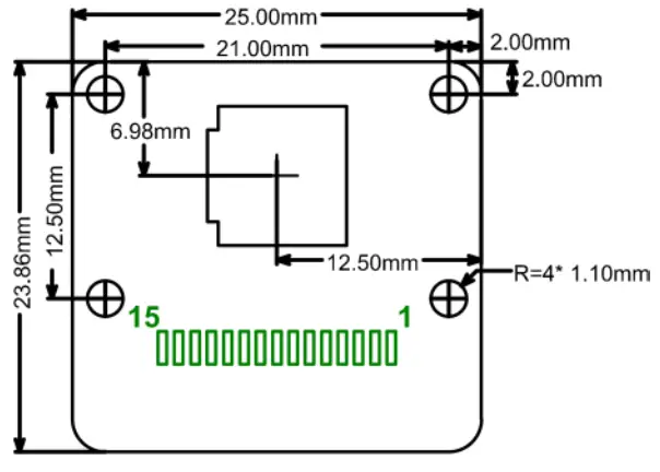 ArduCam B0342 Mini Camera Module for NVIDIA Jetson Nano Xavier NX - MECHANICAL