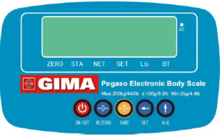 GIMA Bilancia Digitale Pegaso OPERATION