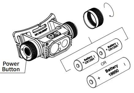 NITECORE HC68 High Performance Dual Beam E-Focus Headlamp - Battery
