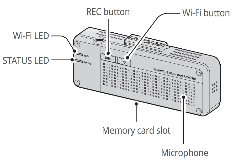 THINKWARE F200 PRO Full HD 1080P WiFi Dash Cam fig 4