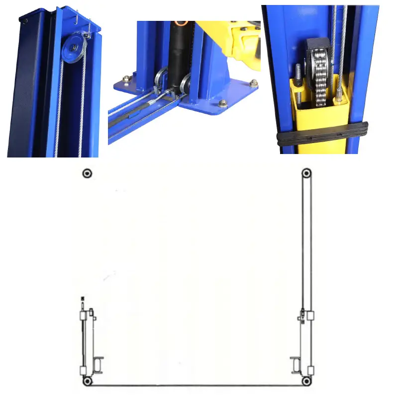 APlusLift -HW-10KBP 2-Post -Floor -Plate- Car -Lift -10000LB -Capacity -7
