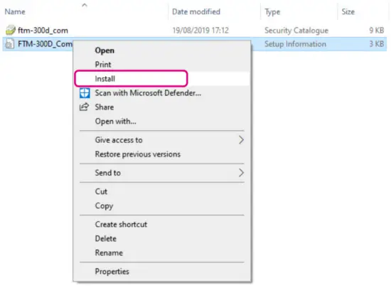 Installing USB Driver