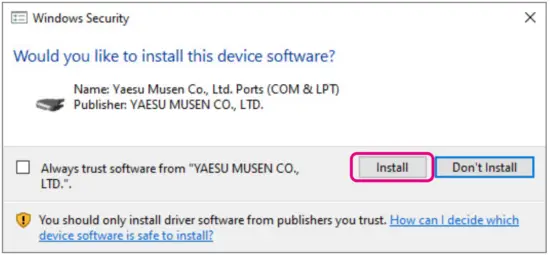 Installing USB Driver