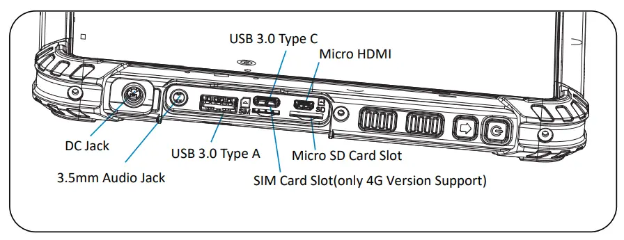 Unistrong UT55 Rugged windows Tablet - LAYOUT