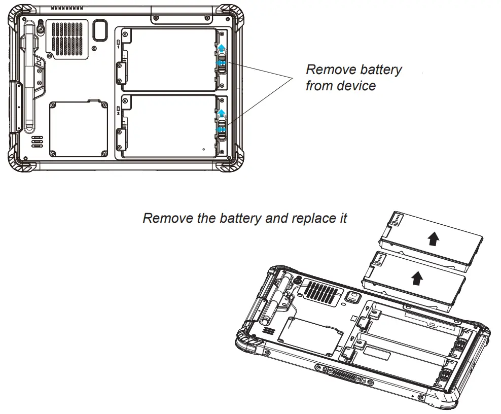 Unistrong UT55 Rugged windows Tablet - REMOVE BATTERY