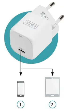 DIGITUS DA-10060 20W USB C Mini Charging Adapter - Fig