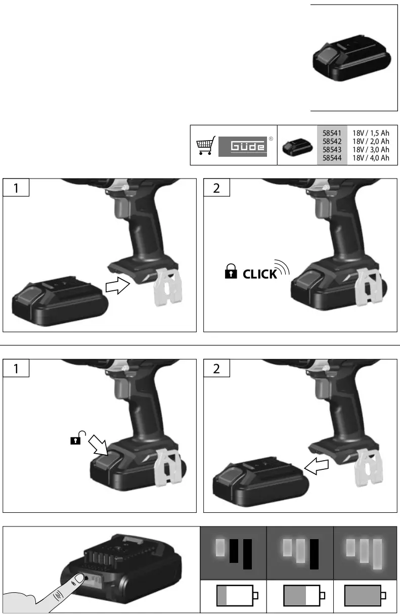 Gude BS 18 Cordless Drill or Driver - fig 3