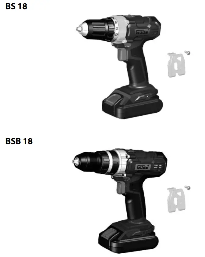 Gude BS 18 Cordless Drill or Driver - fig
