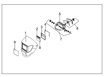BORMANN BIW1500 Electronic Welding Mask fig 3