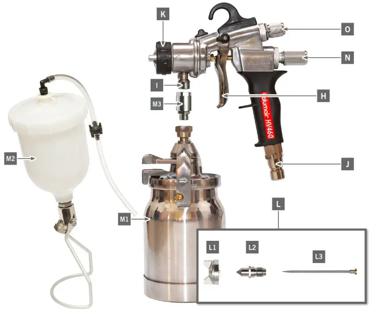 volumair HV460 Long Spray Gun ARTI 130 2 Trolley - YOUR MACHINE 3