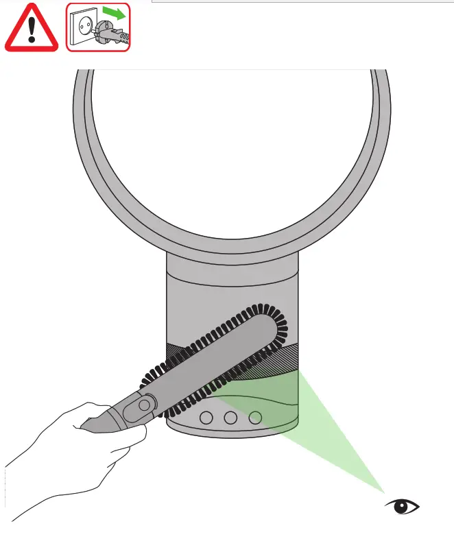 Dyson AM01 Fan --- Clearing blockages