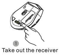 VOXICON Wireless Keyboard and Mouse - Abtain the receiver on the mouse