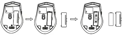 VOXICON Wireless Keyboard and Mouse - Installing the Batteries
