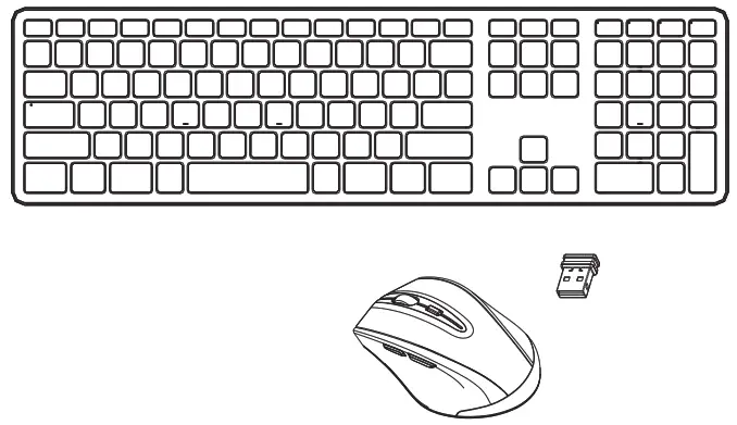 VOXICON Wireless Keyboard and Mouse