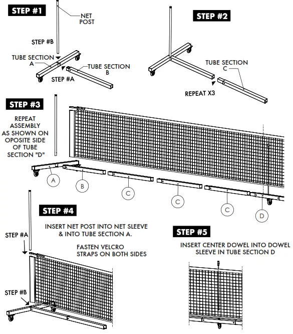 DOMINATOR 30KPCTP Rolling Pickleball Net Components - 3