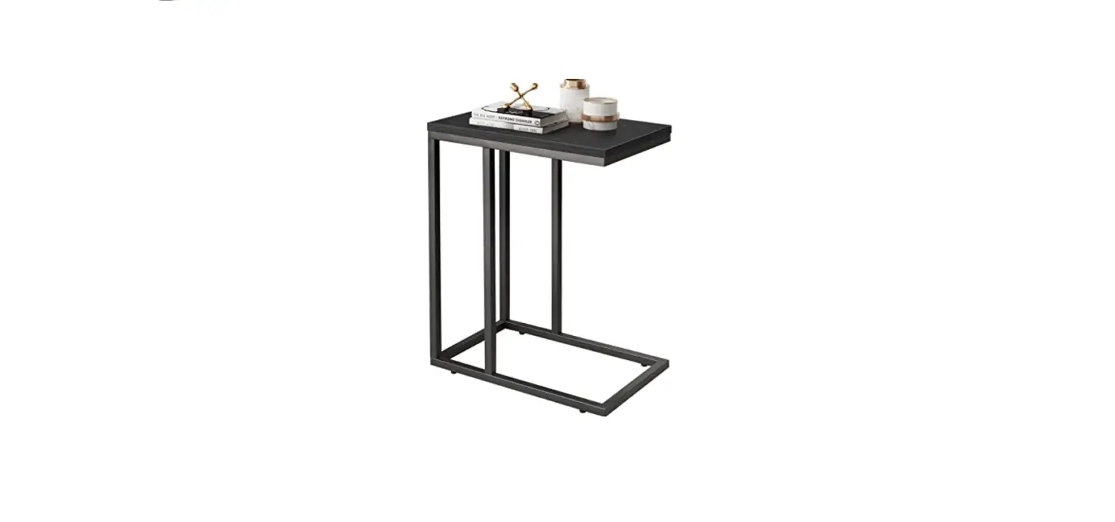 Wlive Abz001 Black C Shaped End Table For Sofa Couch And Bed Instruction Manual