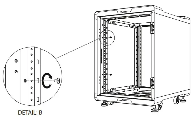 CLAYTEK WS Series Server Racks and Server Cabinets - How to close side panel 2