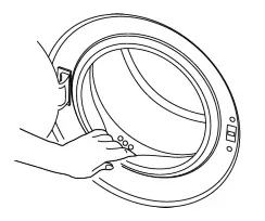 GRUNDIG GW5P4724W Washing Machine - door