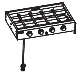 GB4000 36 Inch 4-Burner Gas Griddle Part List