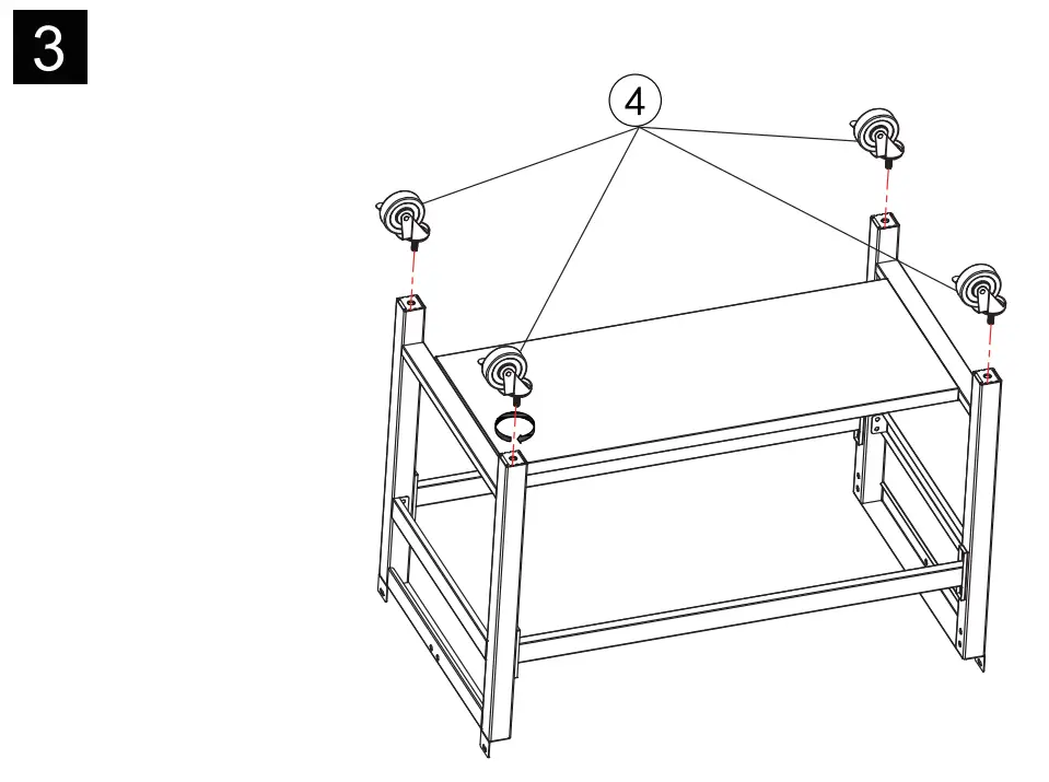 GB4000 36 Inch 4-Burner Gas Griddle Assembly illustration