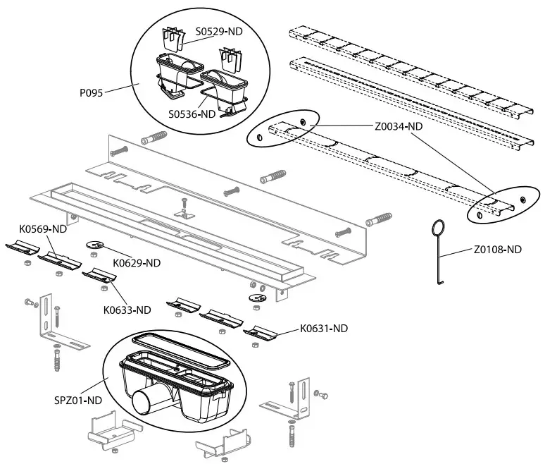 RAVAK X01635 Shower Drain Stainsteel Steel -Fig1