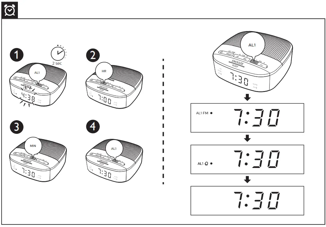 PHILIPS TAR3205 37 Clock Radio - fig7