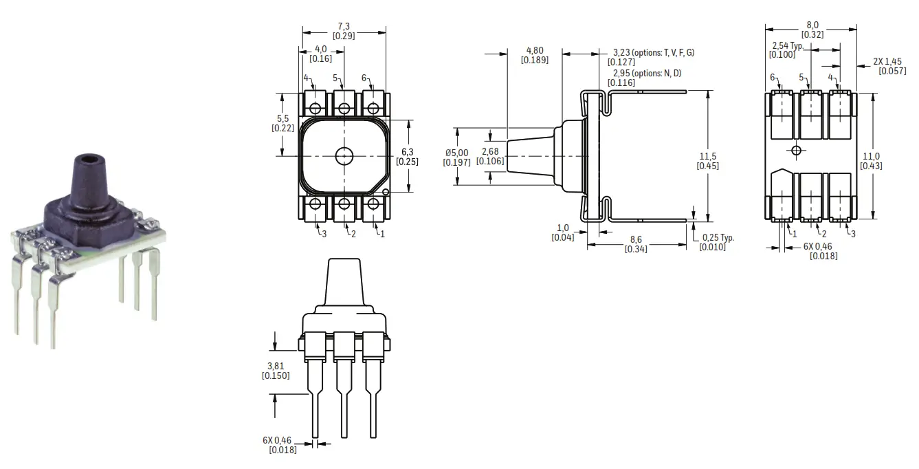 Honeywell 32305127 Basic Amplified Board Mount Pressure Sensors - fig 3