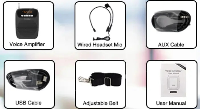 S278 15W Lightweight Portable Rechargeable Mini Voice Amplifier with Headset Microphone (2)