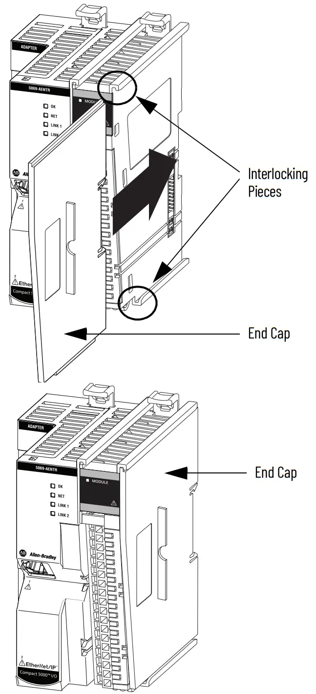 Allen Bradley 5069 IB16 Compact 5000 Digital 16 point Sinking Input Modules - Dimensions 5