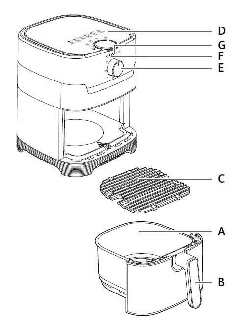 OBH-NORDICA-Classic-2 in 1 Air-Fryer-and-Grill-fig-