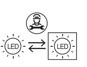 GODDESS RSE084GW8SF Single Door Refrigerator Replacing LED lighting